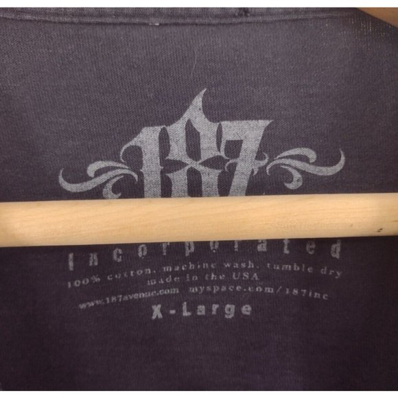 187 Incorporated Distressed Marilyn Monroe Bandana Faded Black T-Shirt Mens XL - Picture 4 of 6